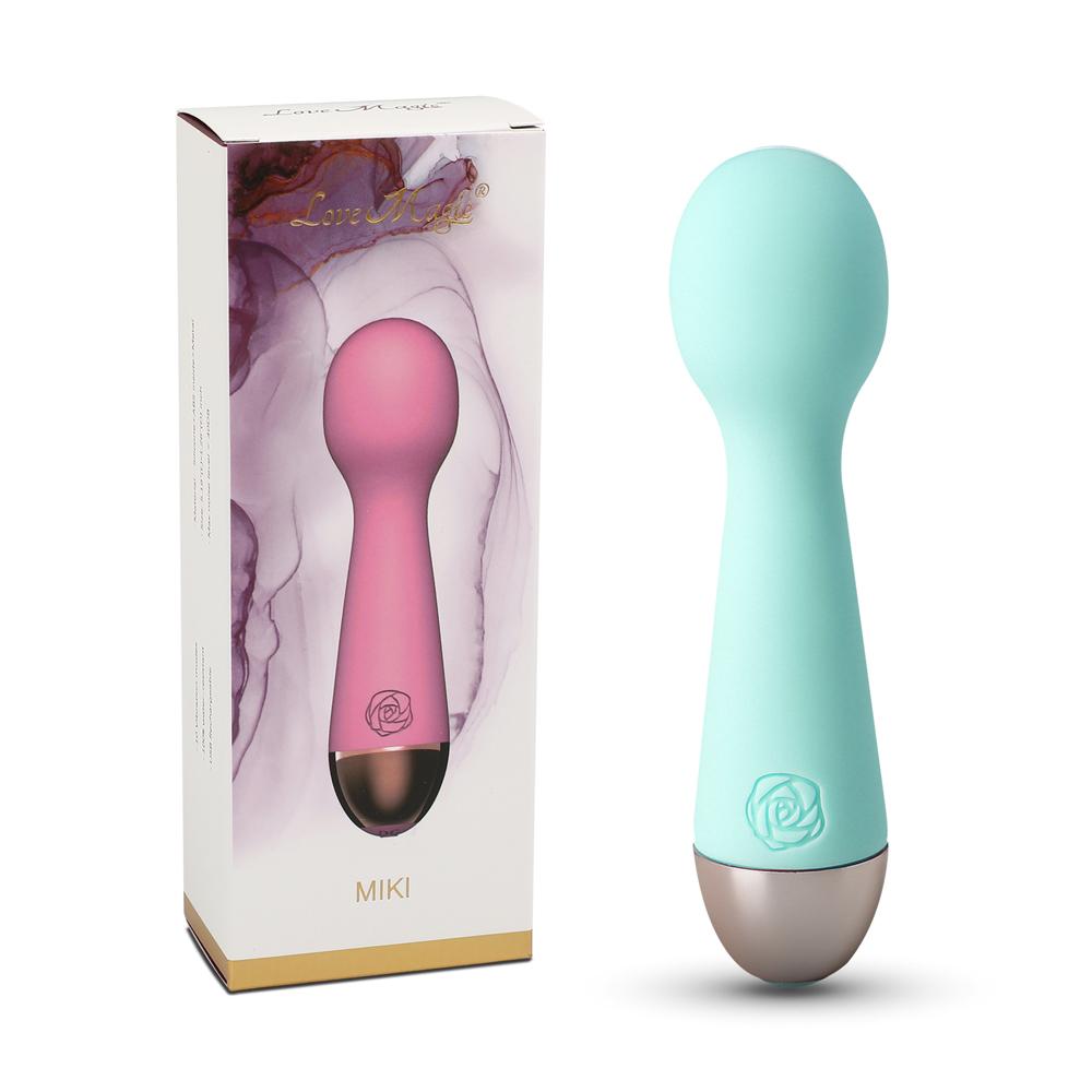 Green Color 10-Speed Mini Vibrating Rechargeable Wand Massager