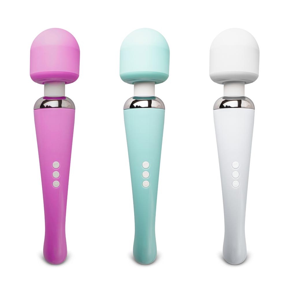 Green Color 20-Mode Whisper Quiet Wand Massager (USB Recharging)