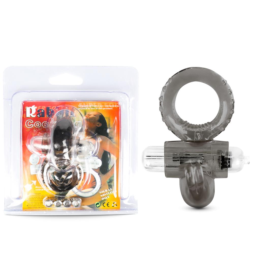 I Love Black Rabbit Vibrating Cock Ring