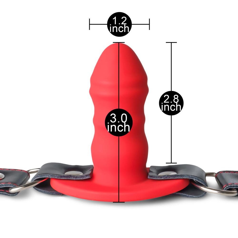 Leg Harness with Red Silicone Dildo