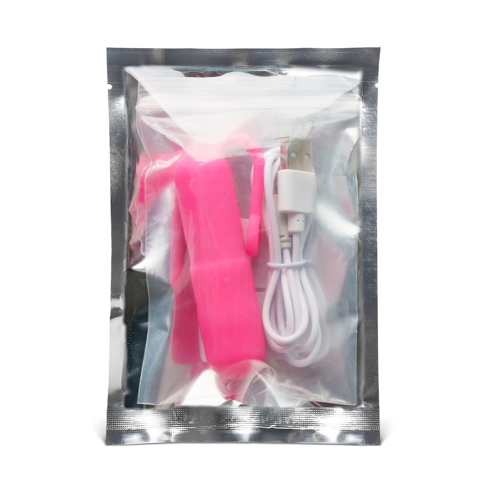 Magenta 10-Speed Rechargeable Vibrating Bullet with Silicone Grip Handle