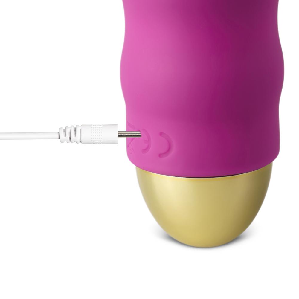 Magenta Color 10 Speeds Rechargeable Remote Control Vibrator