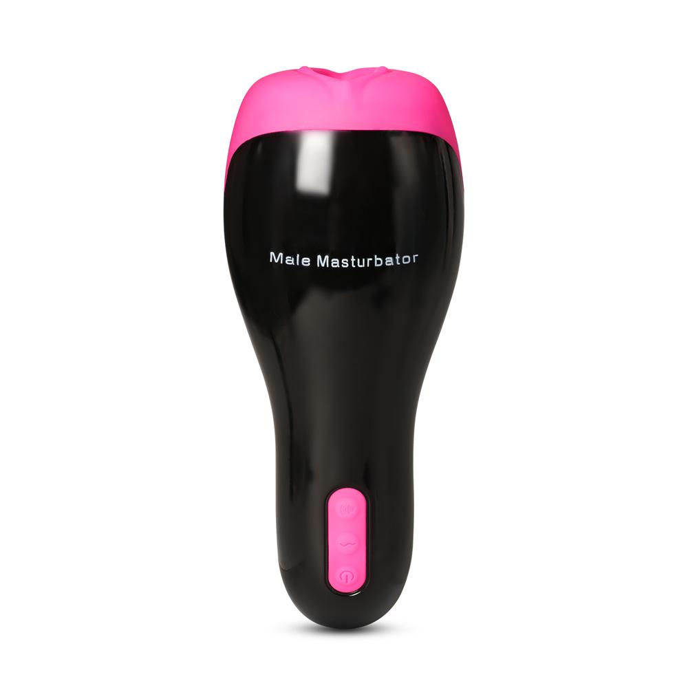 Magenta Color 12-Speed Male Vibrating Masturbator with Heating Function