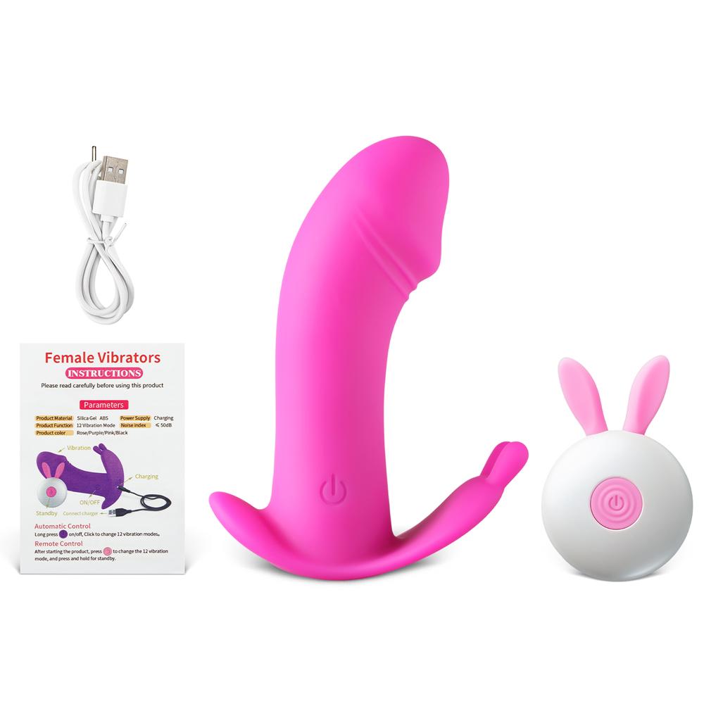 Magenta Color 12-Speed Remote Control Rechargeable Silicone G-Spot Vibrator