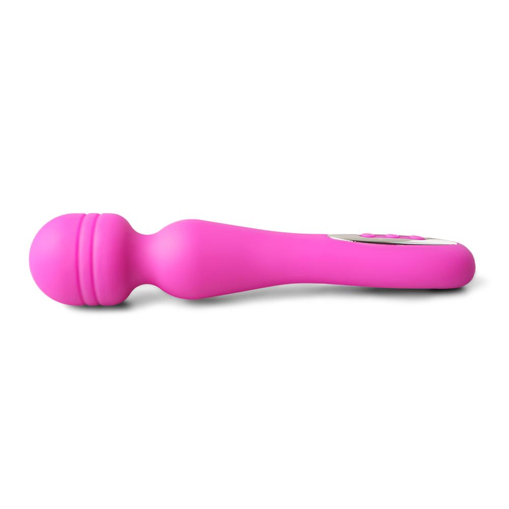 Magenta Color 12-Speed Silicone Rechargeable Wand Massager (USB Recharging)