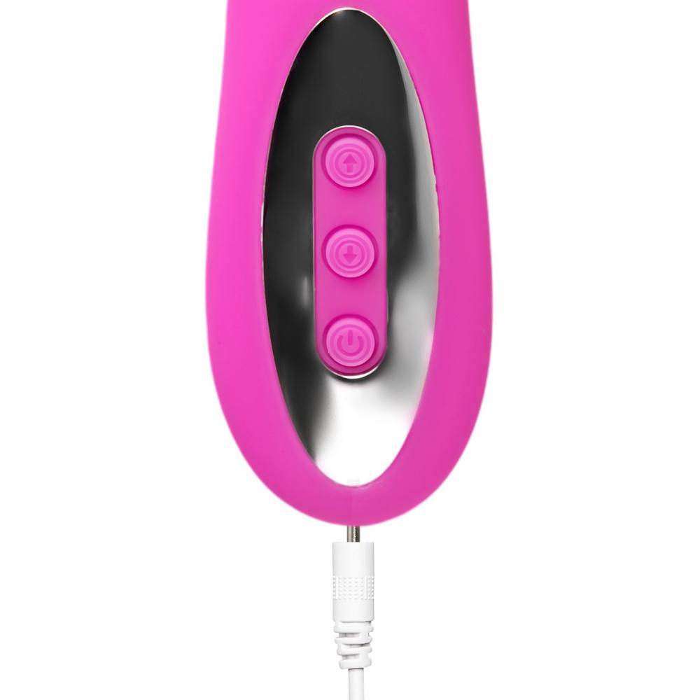 Magenta Color 12-Speed Silicone Rechargeable Wand Massager (USB Recharging)