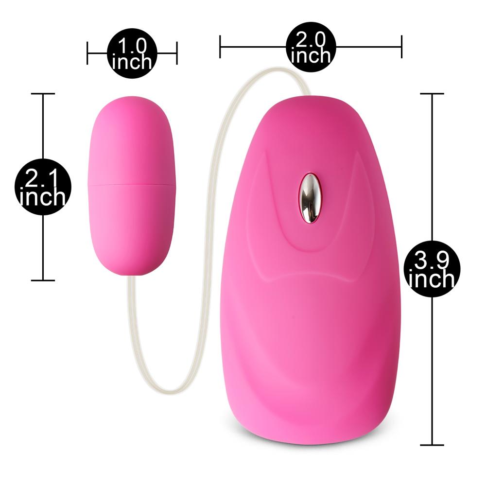 Magenta Color 12 Speeds Mouse Shape Vibrating Egg