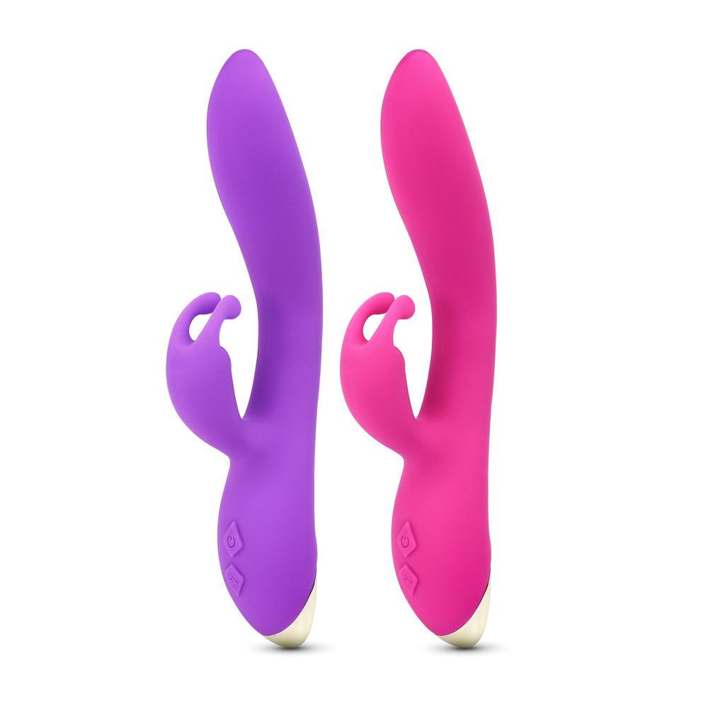 Magenta Color 9 Speeds Rechargeable Silicone Rabbit Vibrator