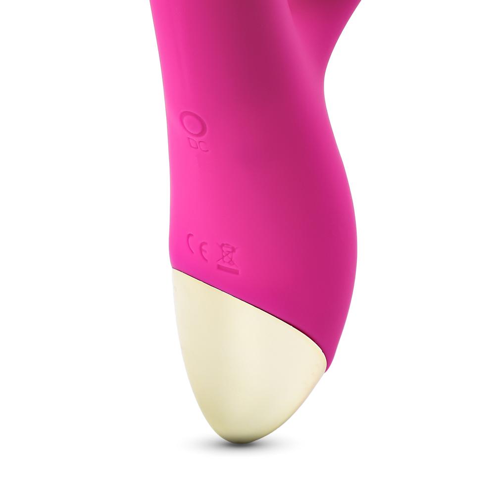 Magenta Color 9 Speeds Rechargeable Silicone Rabbit Vibrator