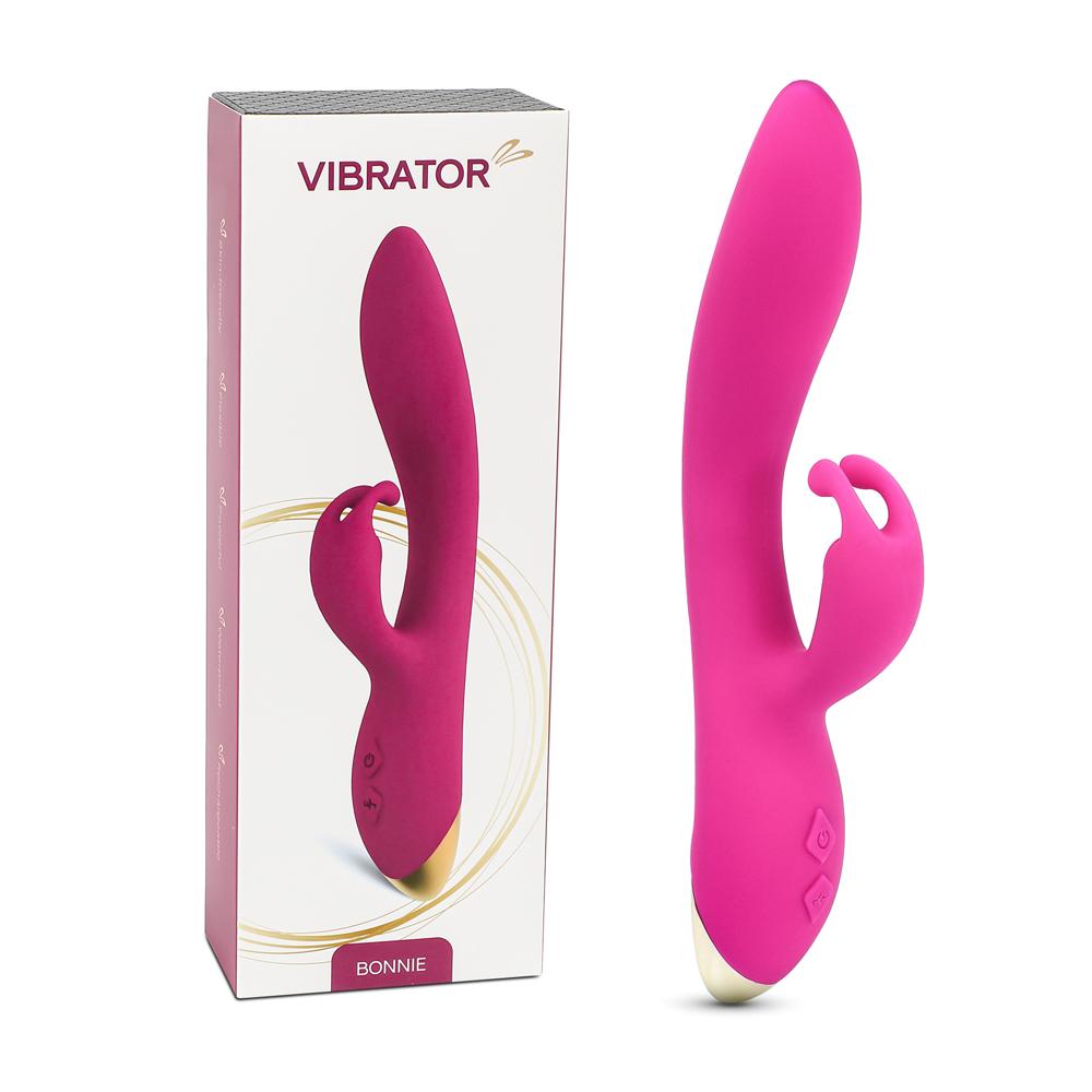 Magenta Color 9 Speeds Rechargeable Silicone Rabbit Vibrator