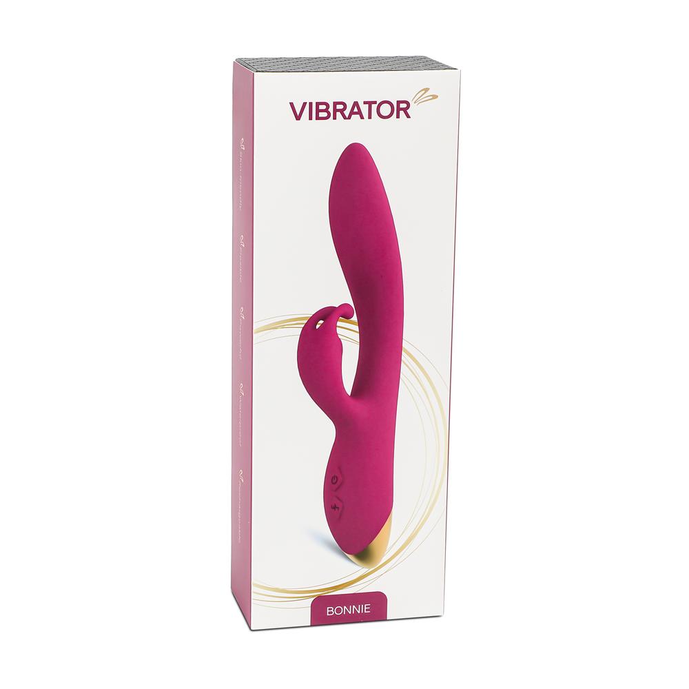 Magenta Color 9 Speeds Rechargeable Silicone Rabbit Vibrator