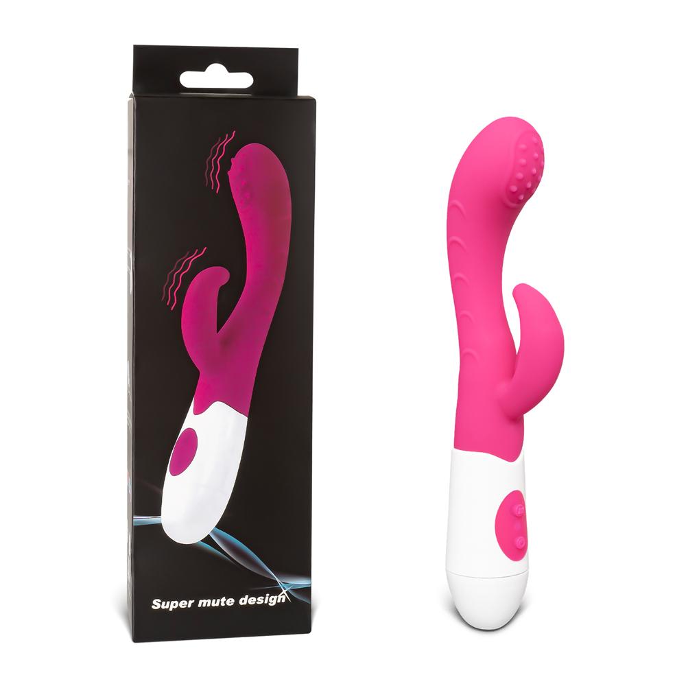 Magenta Color Silicone G-Spot Vibrator ( Dual Motors )