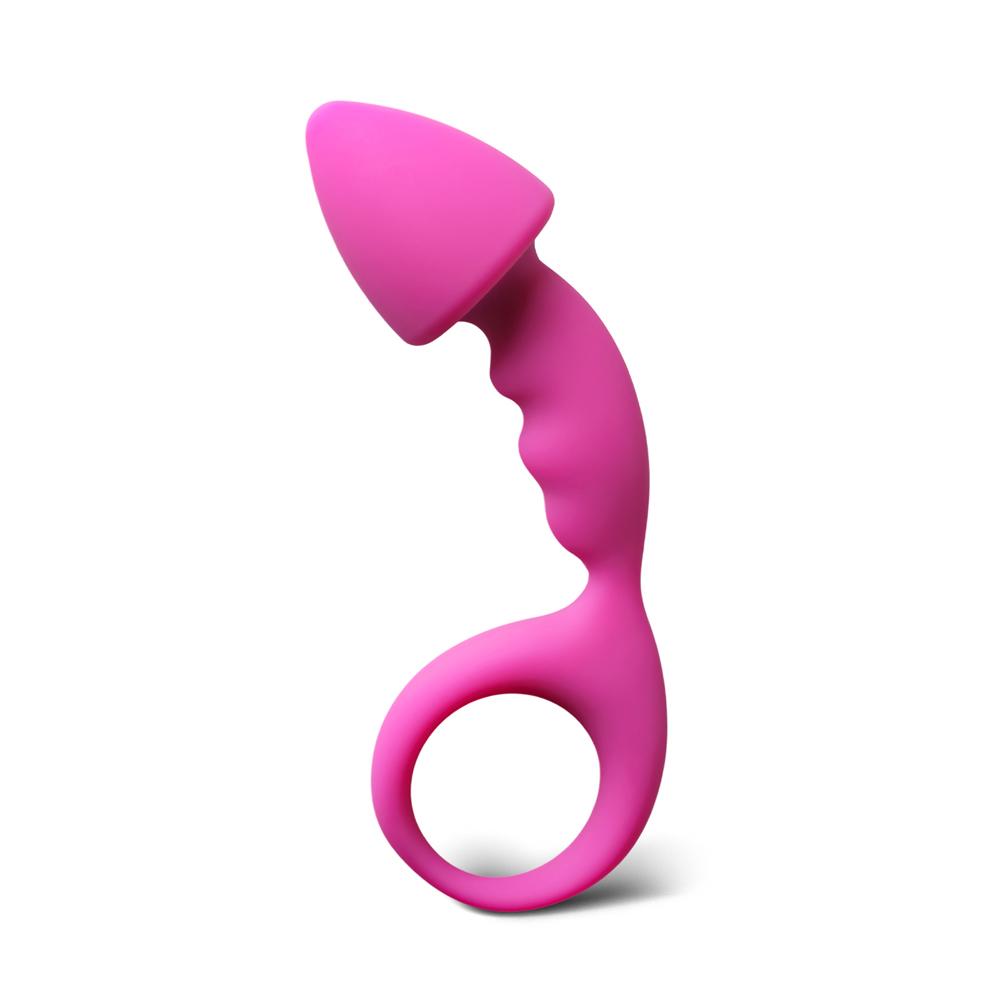 Magenta Silicone Curved Comfort Butt Plug