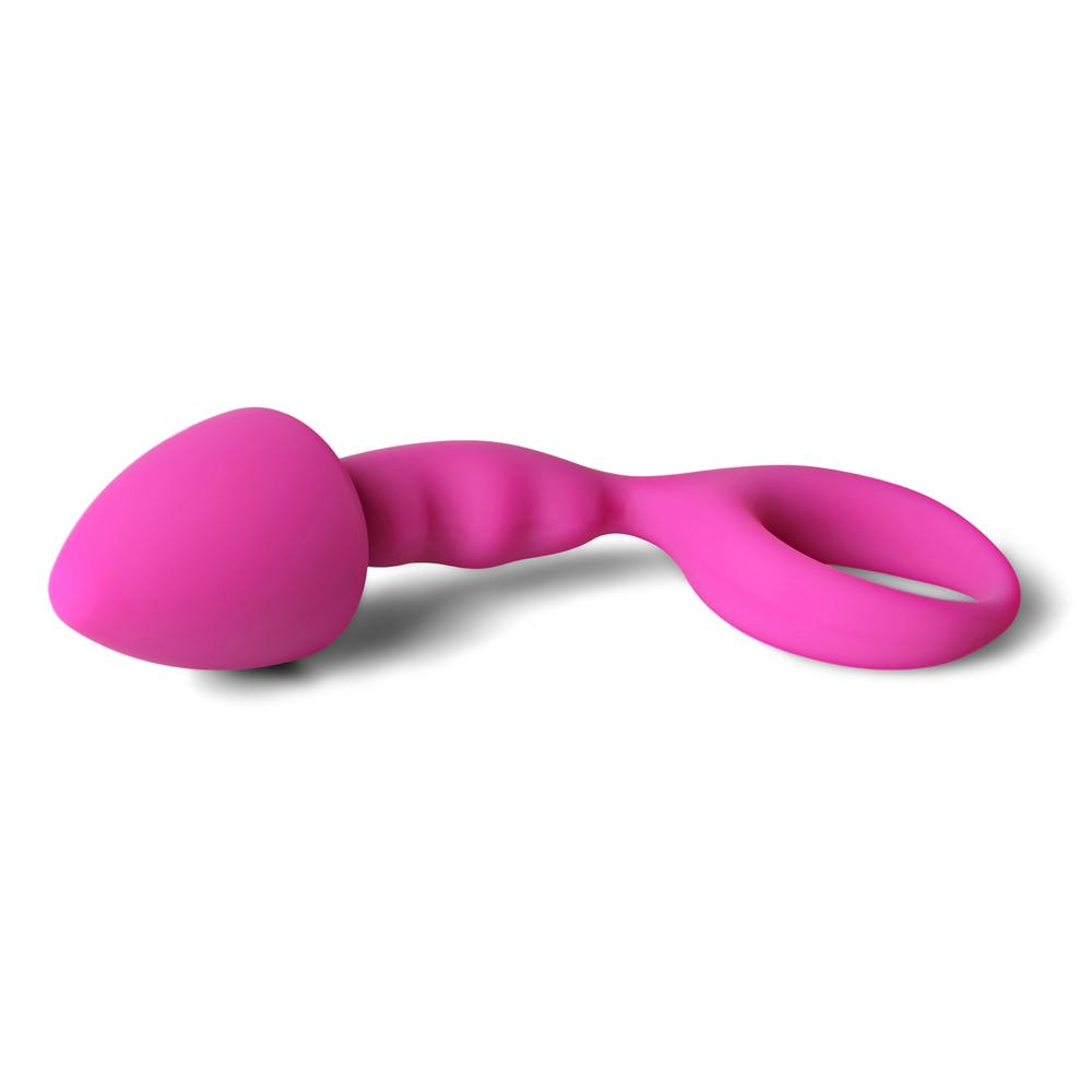 Magenta Silicone Curved Comfort Butt Plug