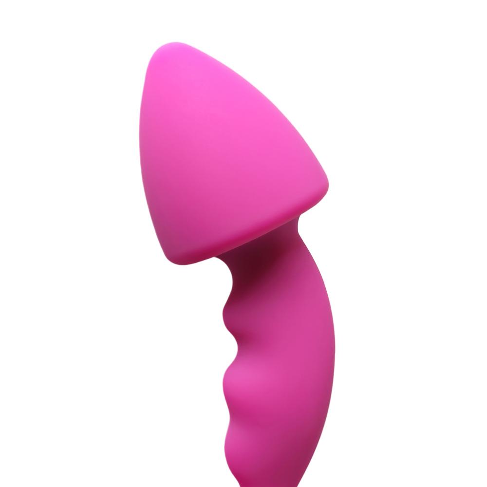 Magenta Silicone Curved Comfort Butt Plug