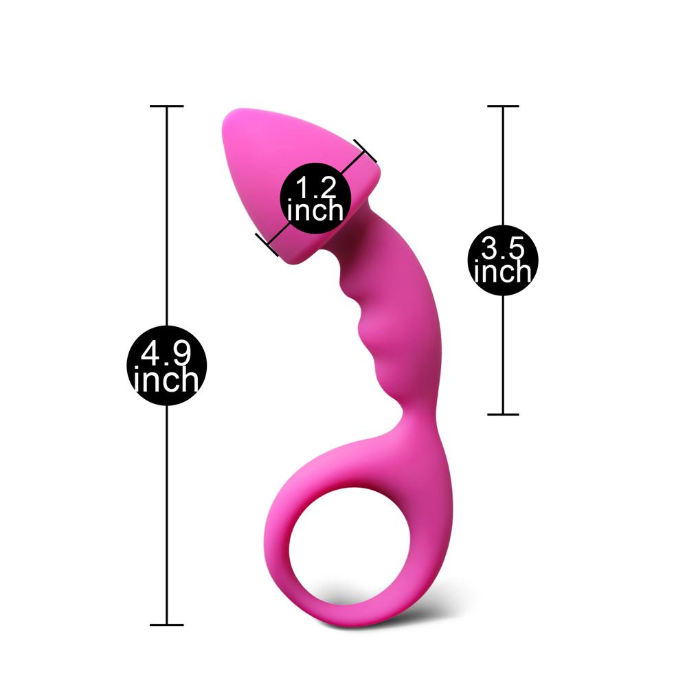 Magenta Silicone Curved Comfort Butt Plug