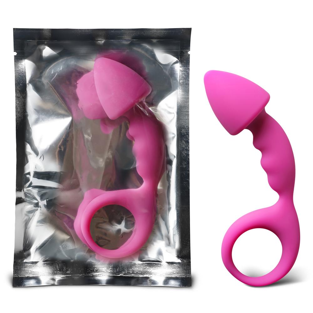 Magenta Silicone Curved Comfort Butt Plug