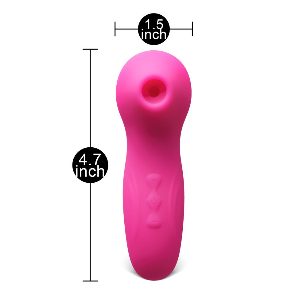 Magenta Sucking Massager - 5-Speed, Medical Grade Silicone, 4.53