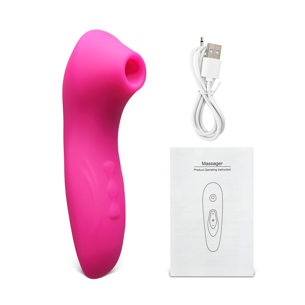 Magenta Sucking Massager - 5-Speed, Medical Grade Silicone, 4.53