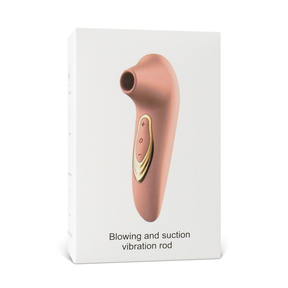 Magenta Sucking Massager with Plated Accent - 5-Speed, Medical Grade Silicone, Waterproof, Rechargeable