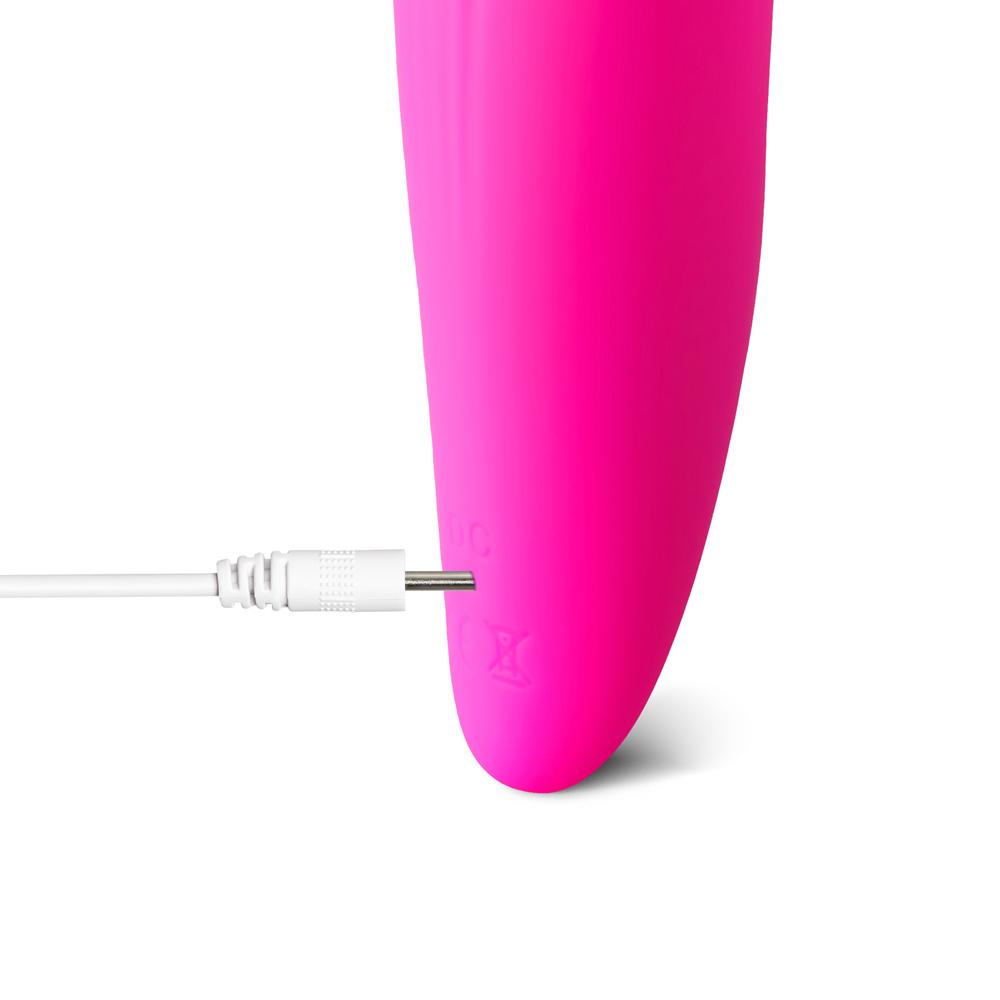 Magenta Sucking Massager with Plated Accent - 5-Speed, Medical Grade Silicone, Waterproof, Rechargeable