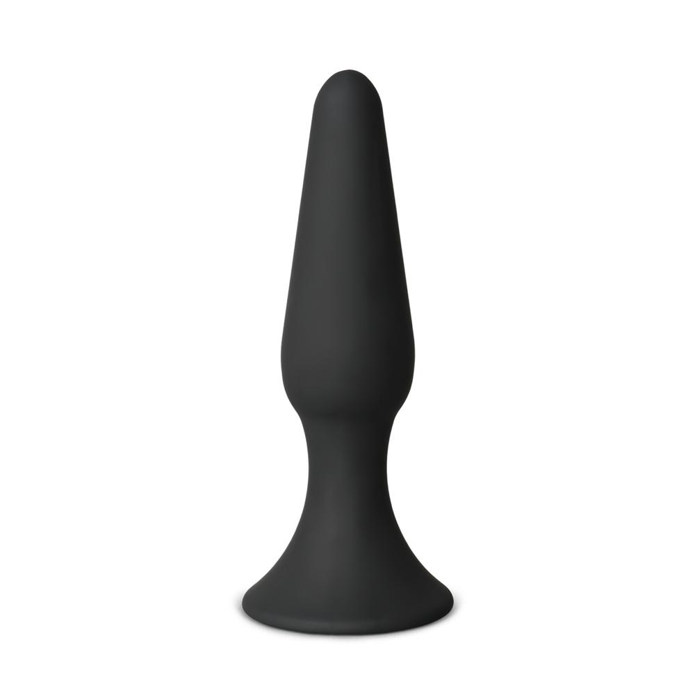 Medium Size Classic Black Silicone Anal Plug