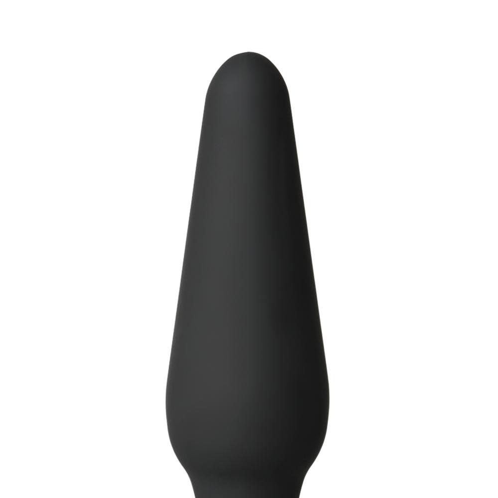 Medium Size Classic Black Silicone Anal Plug