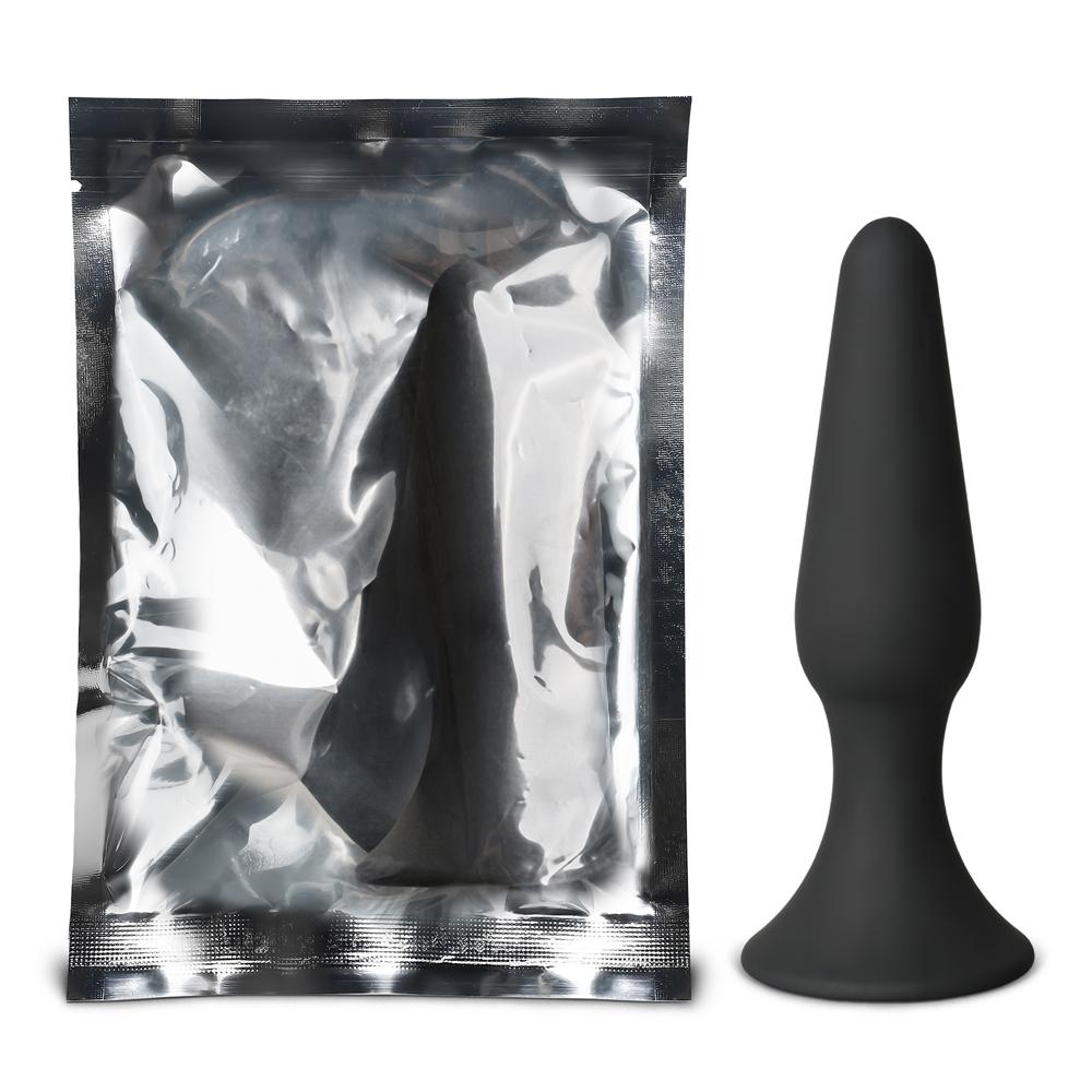 Medium Size Classic Black Silicone Anal Plug