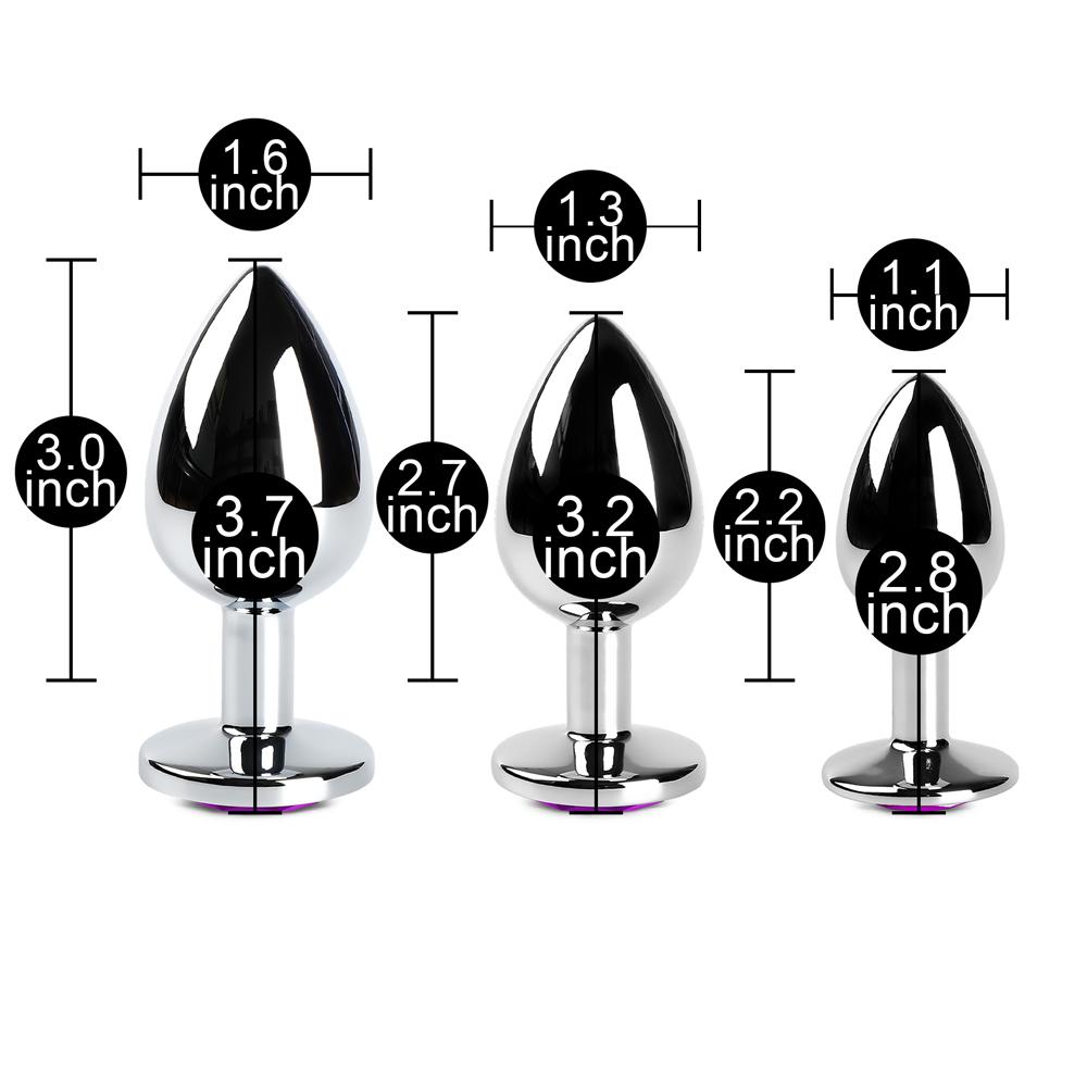 Metal Butt Plug Set ( Purple Color )