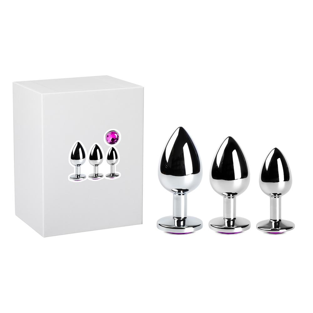 Metal Butt Plug Set ( Purple Color )