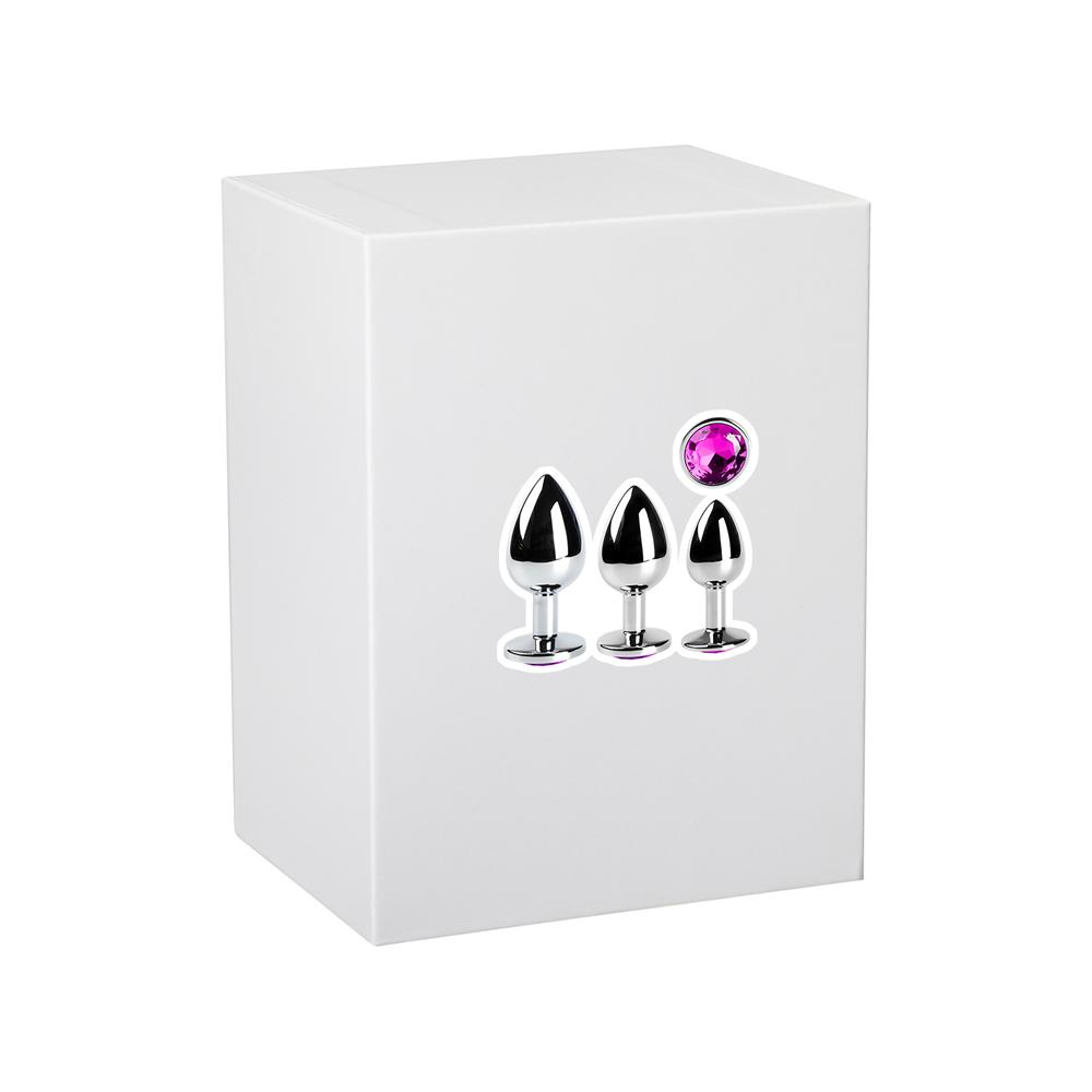 Metal Butt Plug Set ( Purple Color )