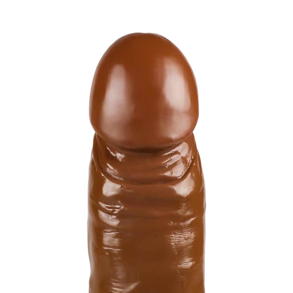 Multi-Speed Cheap Realistic Dildo Vibrator ( Brown Color )