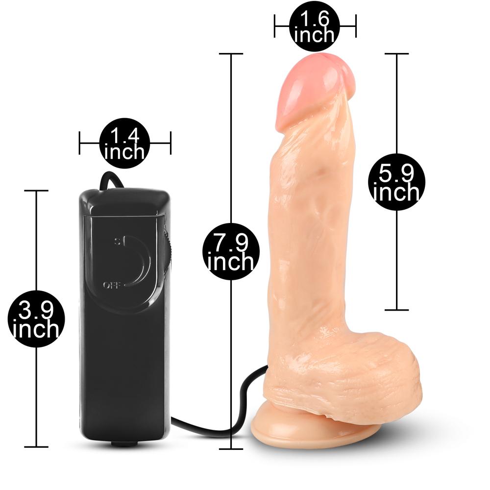 Multi-Speed Cheap Realistic Dildo Vibrator ( Flesh Color )