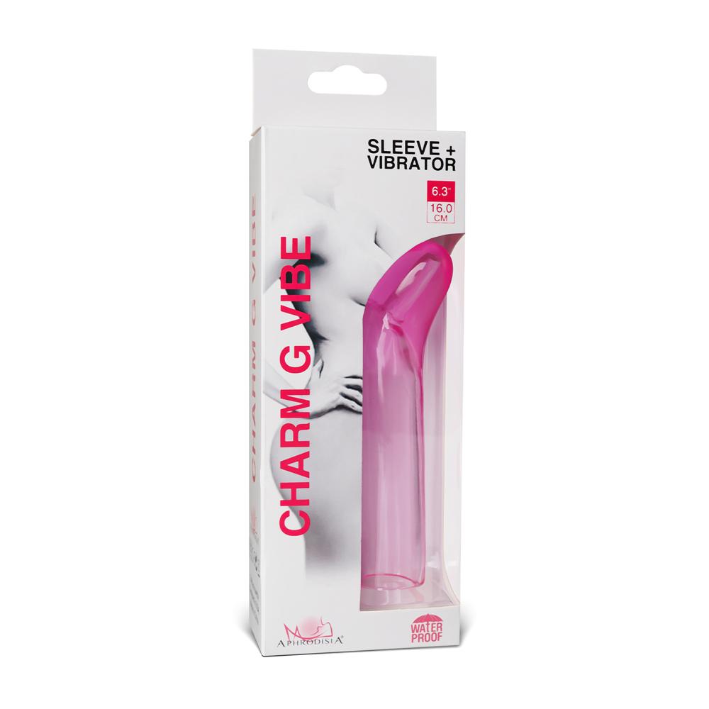 Multiple-Speed Pink Color G-Spot Vibrator with TPE Sleeve