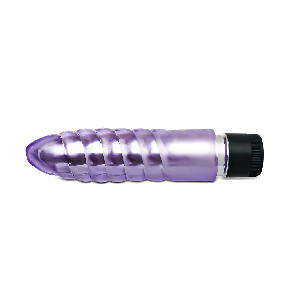 Multiple-Speed Purple Color Classic Vibrator with TPE Sleeve