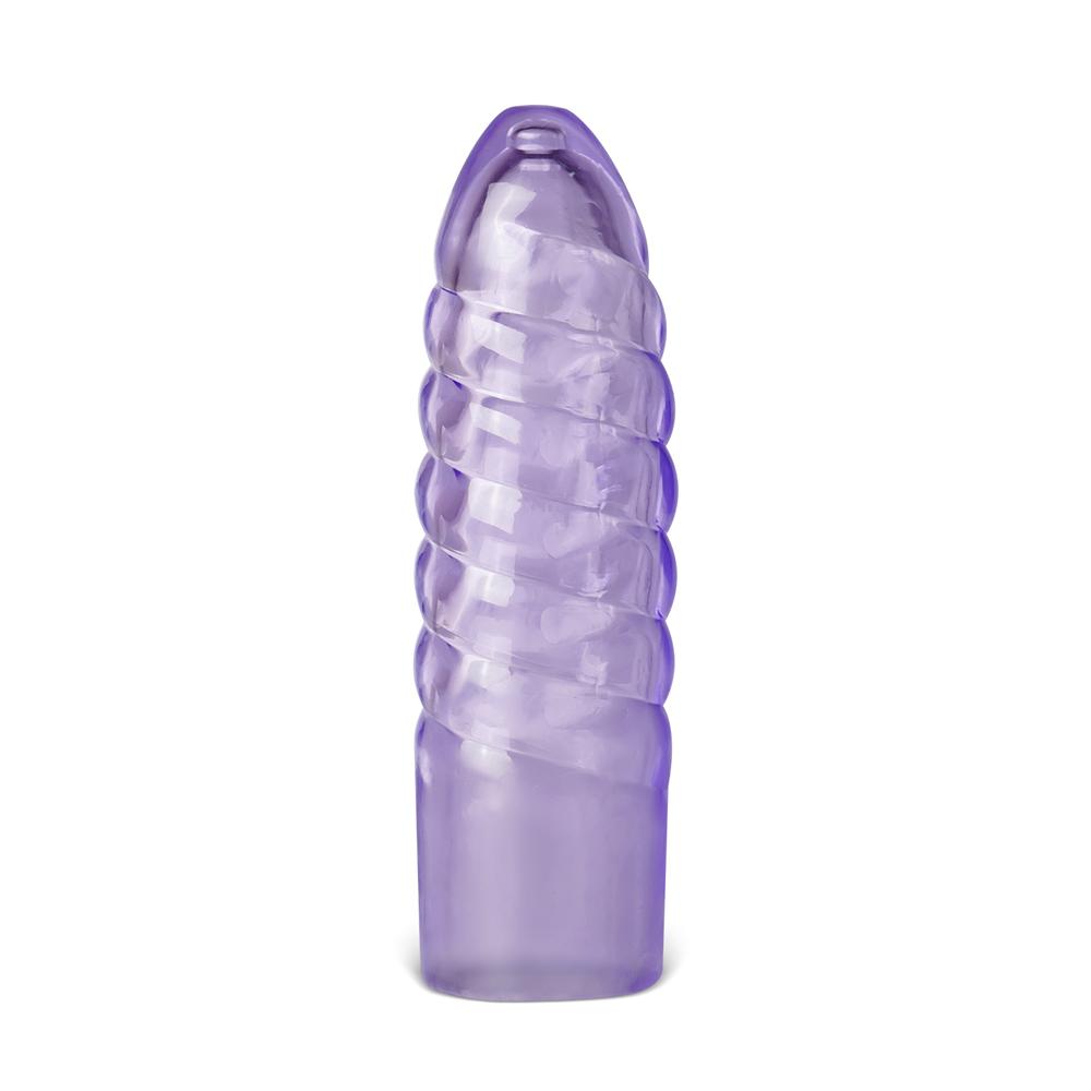 Multiple-Speed Purple Color Classic Vibrator with TPE Sleeve