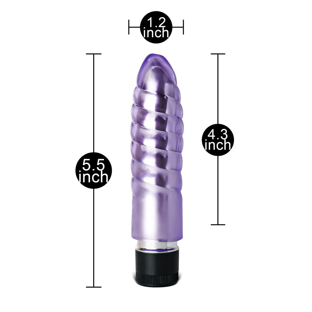 Multiple-Speed Purple Color Classic Vibrator with TPE Sleeve