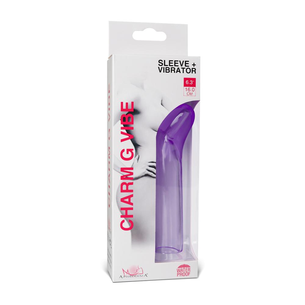 Multiple-Speed Purple Color G-Spot Vibrator with TPE Sleeve