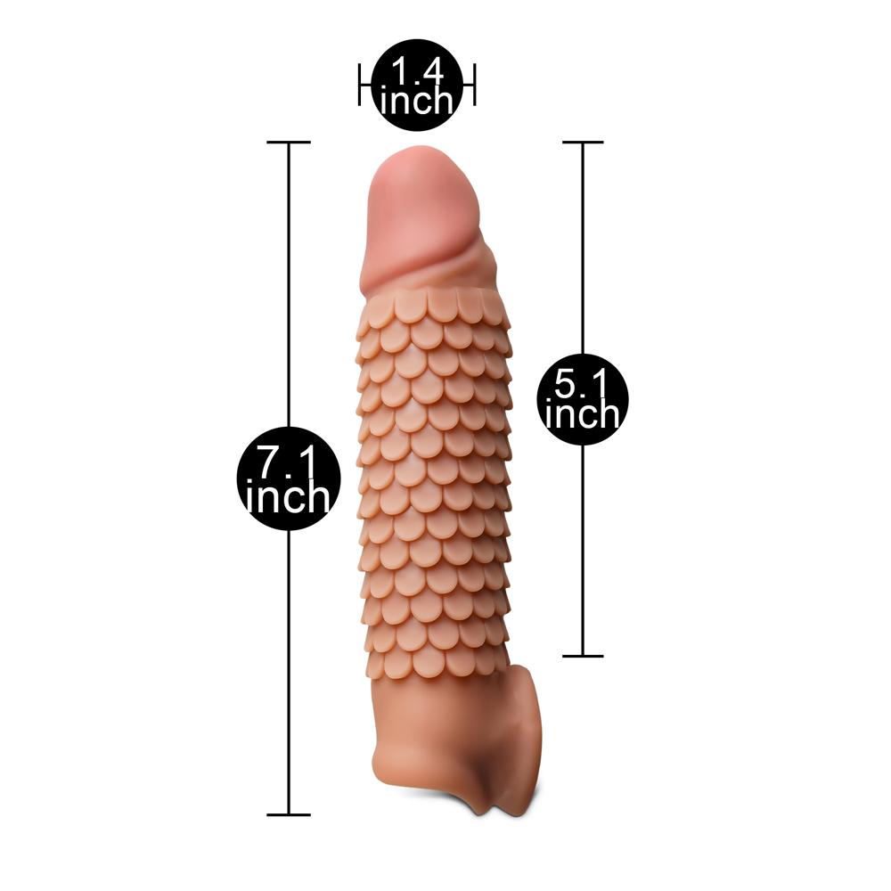 Non-Vibrating Brown Penis Sleeve II - TPE, 7.09