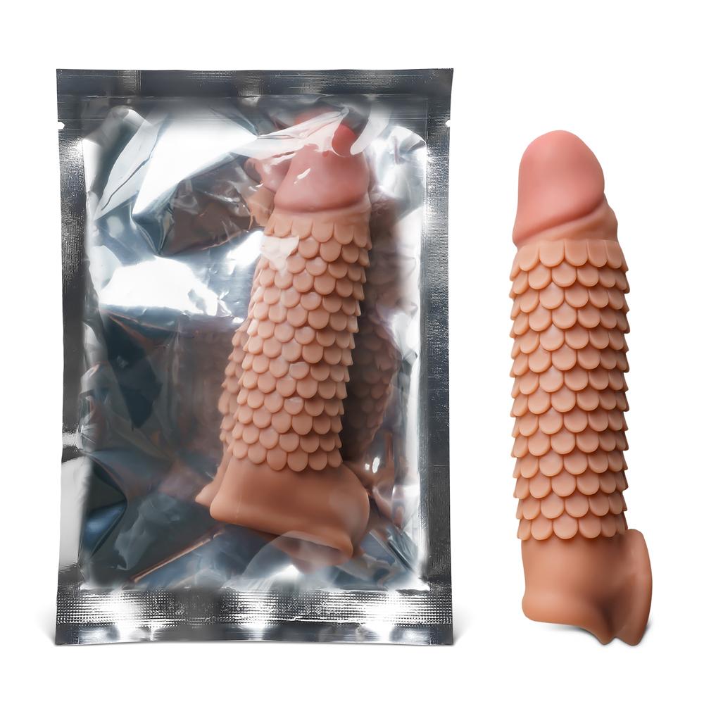 Non-Vibrating Brown Penis Sleeve II - TPE, 7.09