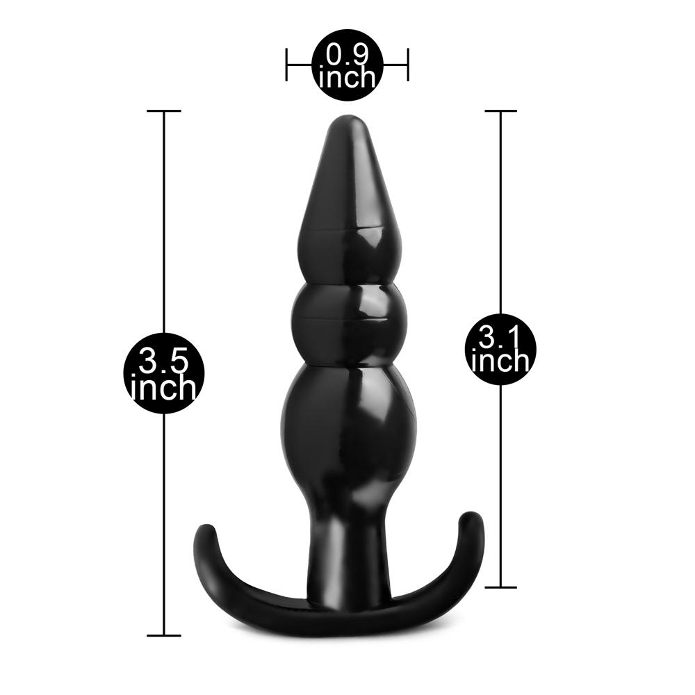 Oh Pleasure Anal Plug with Beads in Black Color