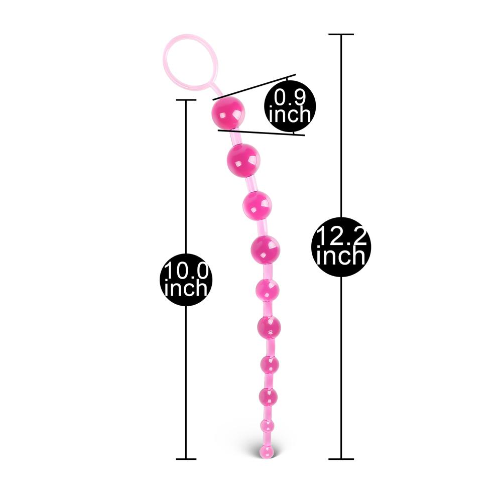 Pink 10 Beads Anal Toy