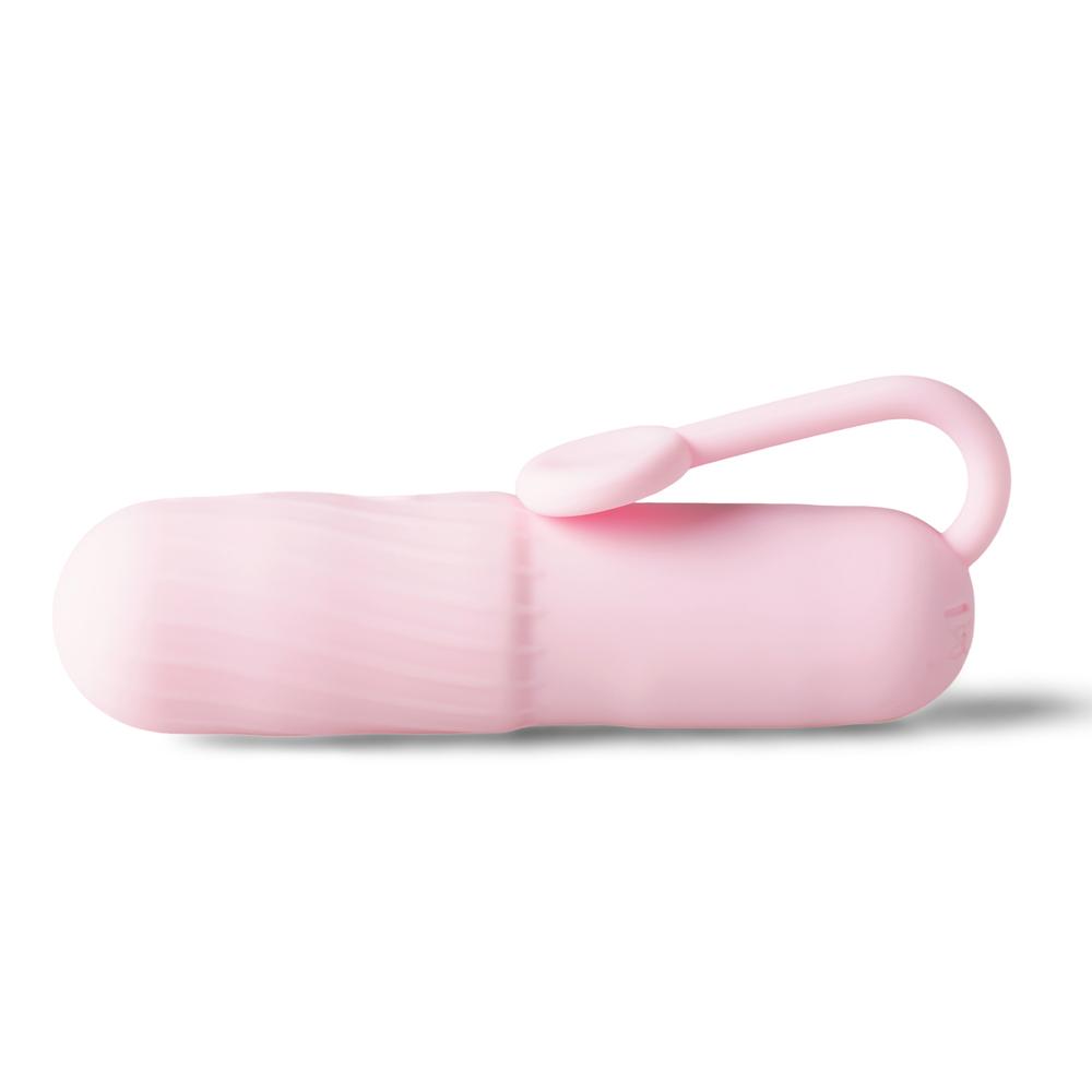 Pink 10-Speed Rechargeable Vibrating Bullet with Silicone Grip Handle