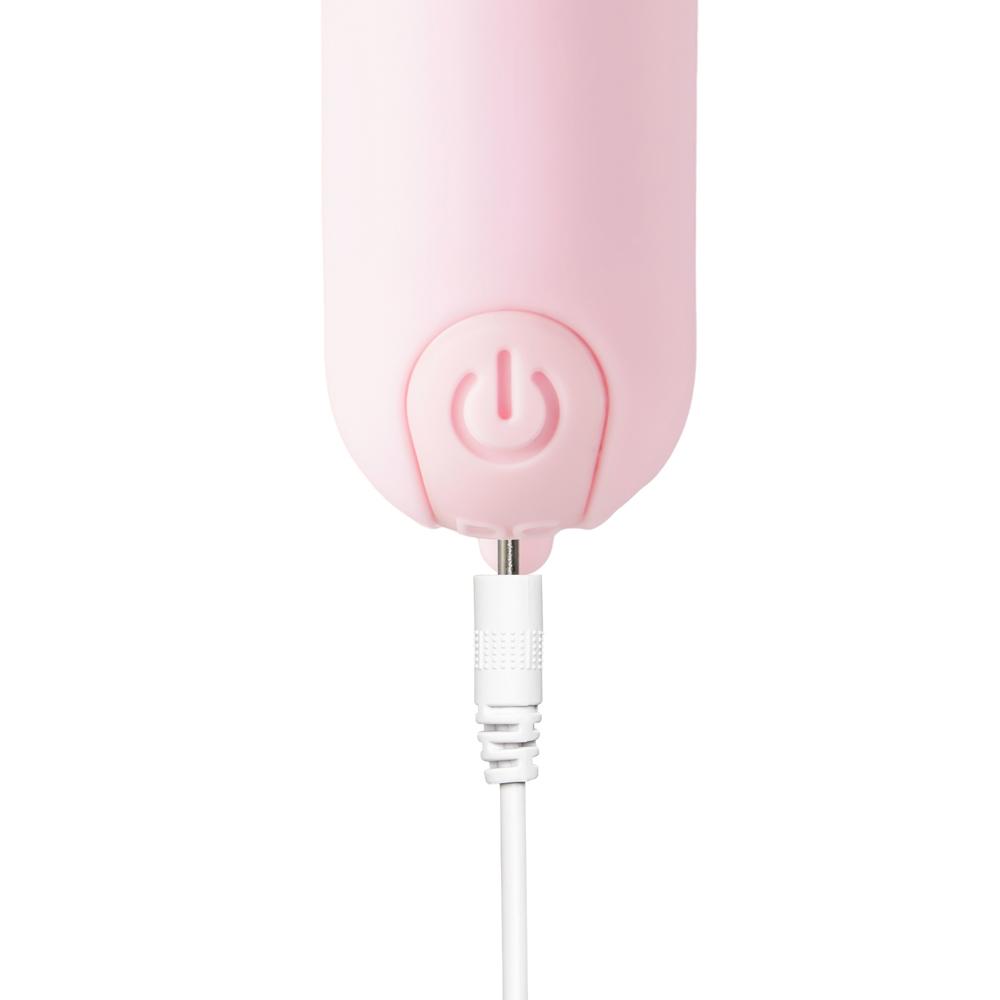 Pink 10-Speed Rechargeable Vibrating Bullet with Silicone Grip Handle