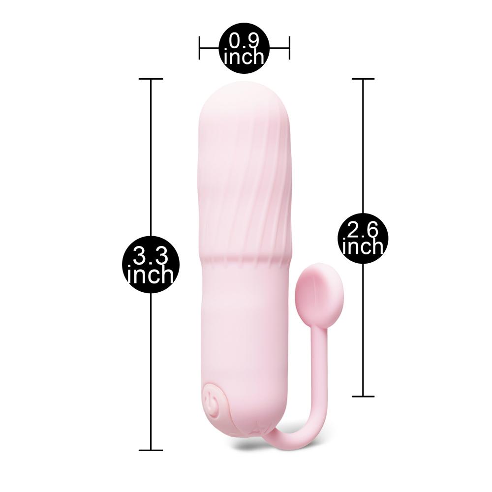 Pink 10-Speed Rechargeable Vibrating Bullet with Silicone Grip Handle