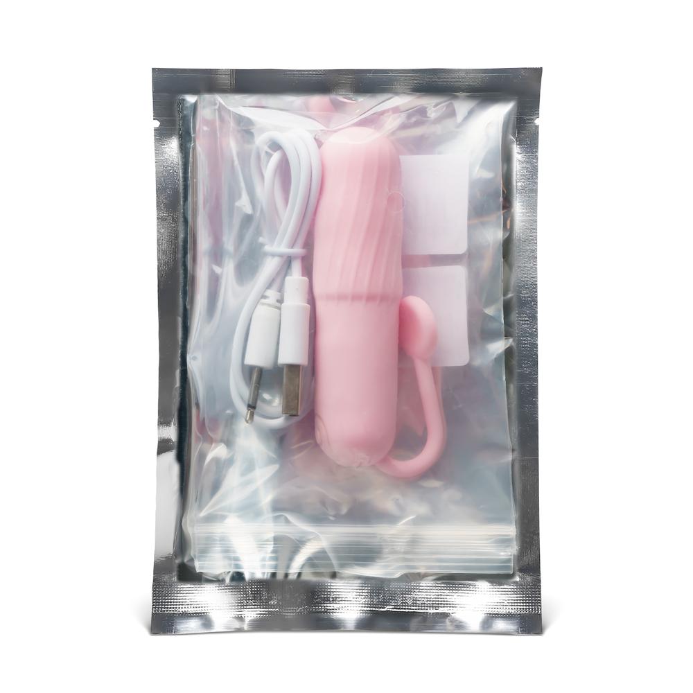 Pink 10-Speed Rechargeable Vibrating Bullet with Silicone Grip Handle