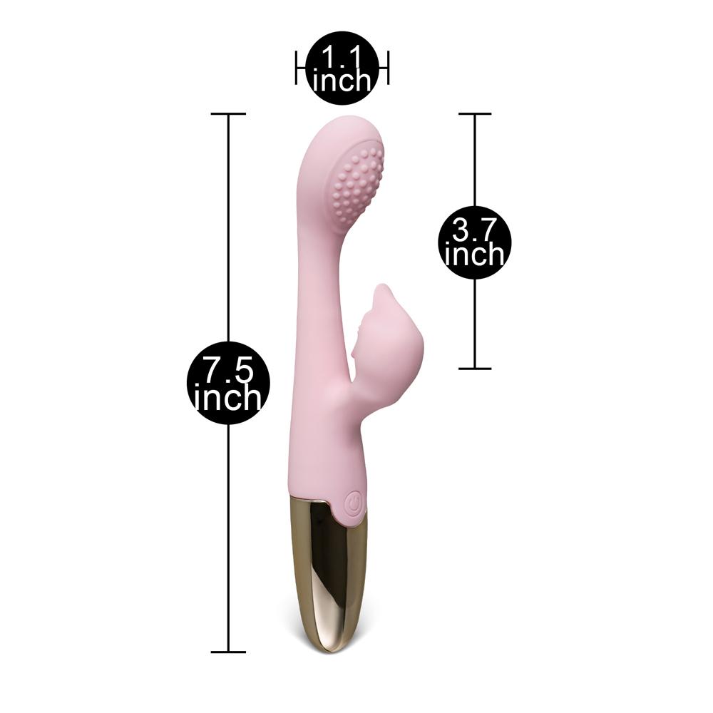 Pink 10-Speed Waterproof Vibrating Silicone Vibrator - Rechargeable