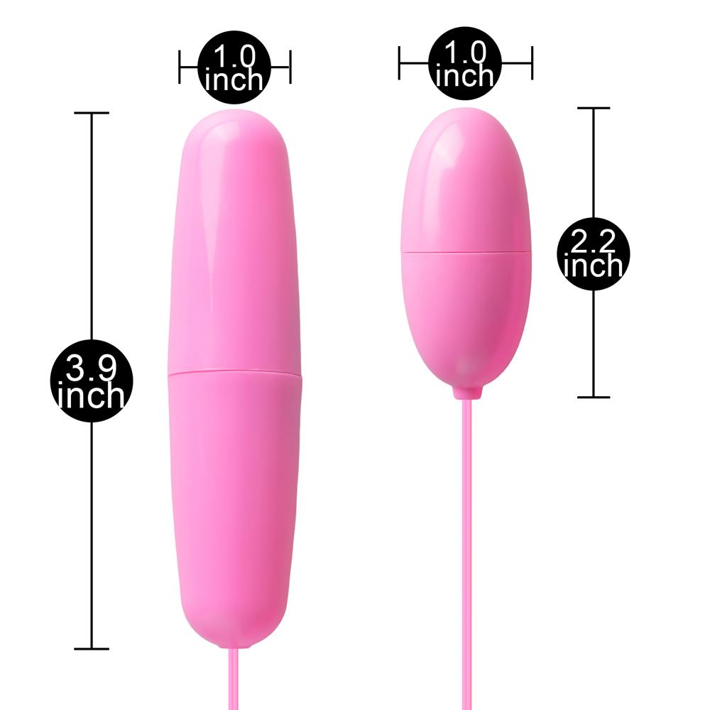 Pink Battery-Operated Classic Multi-Speed Dual Vibrating Eggs (Foil Bag)