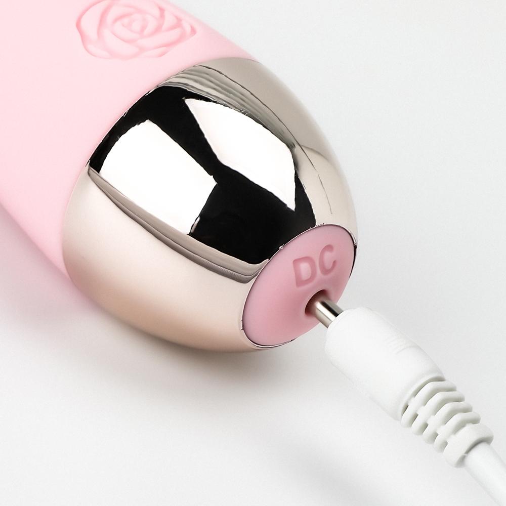 Pink Color 10-Speed Mini Vibrating Rechargeable Wand Massager