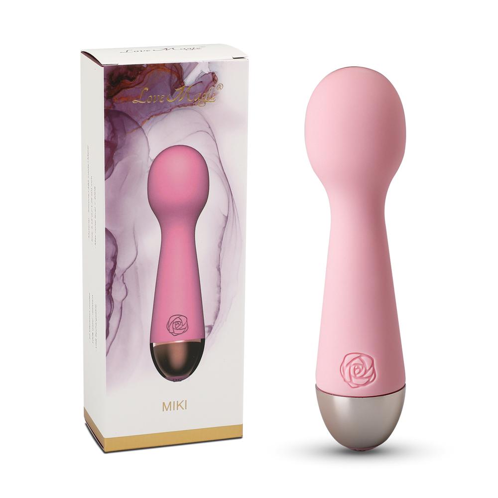 Pink Color 10-Speed Mini Vibrating Rechargeable Wand Massager